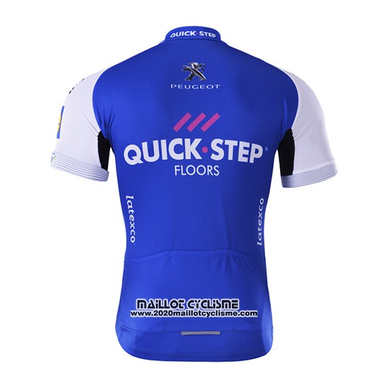 2017 Maillot Ciclismo Quick Step Floor Bleu Manches Courtes et Cuissard